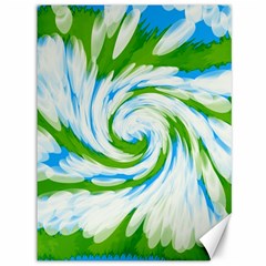 Tie Dye Green Blue Abstract Swirl Canvas 36  X 48   by BrightVibesDesign