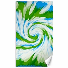 Tie Dye Green Blue Abstract Swirl Canvas 40  X 72   by BrightVibesDesign