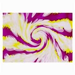 Tie Dye Pink Yellow Swirl Abstract Large Glasses Cloth (2-side) by BrightVibesDesign