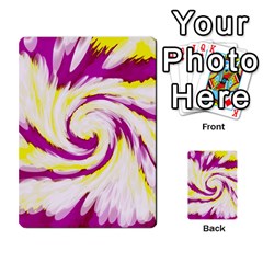 Tie Dye Pink Yellow Abstract Swirl Multi-purpose Cards (rectangle)  by BrightVibesDesign