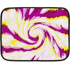 Tie Dye Pink Yellow Abstract Swirl Fleece Blanket (mini)