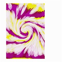 Tie Dye Pink Yellow Abstract Swirl Small Garden Flag (two Sides)