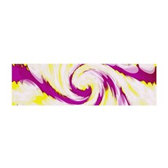 Tie Dye Pink Yellow Abstract Swirl Satin Scarf (oblong)