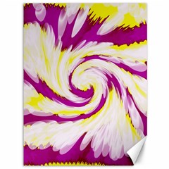 Tie Dye Pink Yellow Abstract Swirl Canvas 36  X 48   by BrightVibesDesign