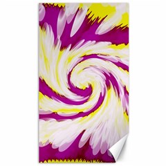 Tie Dye Pink Yellow Abstract Swirl Canvas 40  X 72   by BrightVibesDesign