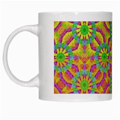 Modern Colorful Geometric White Mugs by dflcprints