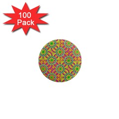 Modern Colorful Geometric 1  Mini Magnets (100 Pack)  by dflcprints