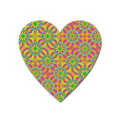 Modern Colorful Geometric Heart Magnet by dflcprints