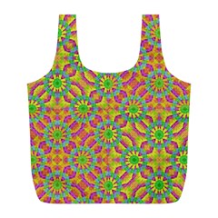 Modern Colorful Geometric Full Print Recycle Bags (l)  by dflcprints