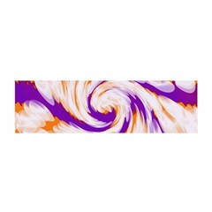 Tie Dye Purple Orange Abstract Swirl Satin Scarf (oblong)