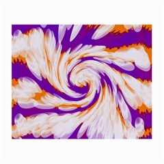 Tie Dye Purple Orange Abstract Swirl Small Glasses Cloth by BrightVibesDesign