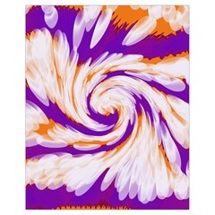 Tie Dye Purple Orange Abstract Swirl Drawstring Bag (small)