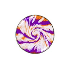 Tie Dye Purple Orange Abstract Swirl Hat Clip Ball Marker (10 Pack) by BrightVibesDesign