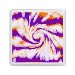 Tie Dye Purple Orange Abstract Swirl Memory Card Reader (square) 