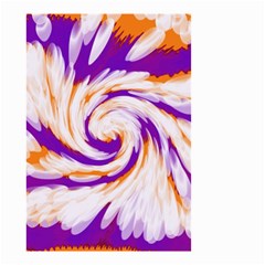 Tie Dye Purple Orange Abstract Swirl Small Garden Flag (two Sides)