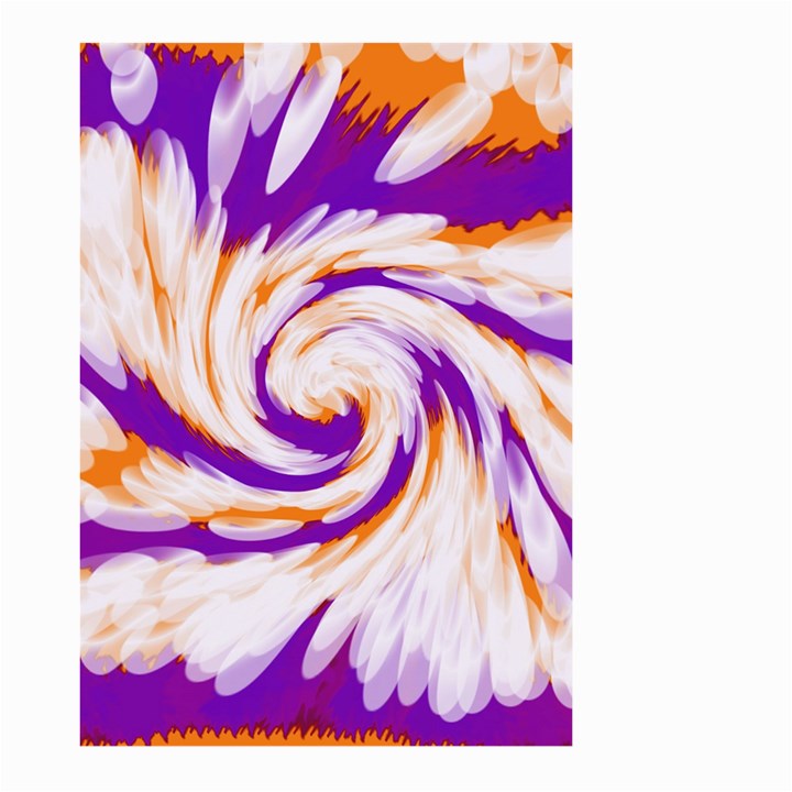 Tie Dye Purple Orange Abstract Swirl Large Garden Flag (Two Sides)