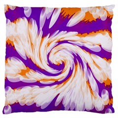 Tie Dye Purple Orange Abstract Swirl Standard Flano Cushion Case (one Side) by BrightVibesDesign