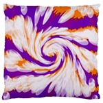 Tie Dye Purple Orange Abstract Swirl Standard Flano Cushion Case (One Side) Front