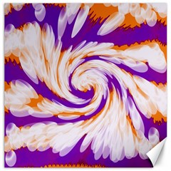 Tie Dye Purple Orange Abstract Swirl Canvas 12  X 12   by BrightVibesDesign