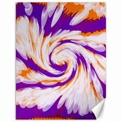 Tie Dye Purple Orange Abstract Swirl Canvas 18  X 24  