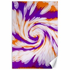 Tie Dye Purple Orange Abstract Swirl Canvas 20  X 30   by BrightVibesDesign