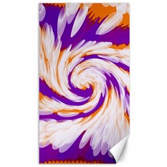 Tie Dye Purple Orange Abstract Swirl Canvas 40  X 72   by BrightVibesDesign