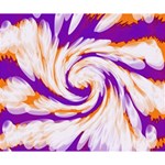 Tie Dye Purple Orange Abstract Swirl Deluxe Canvas 14  x 11  14  x 11  x 1.5  Stretched Canvas