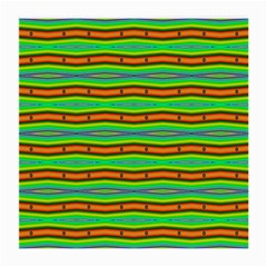 Bright Green Orange Lines Stripes Medium Glasses Cloth by BrightVibesDesign