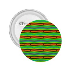 Bright Green Orange Lines Stripes 2 25  Buttons by BrightVibesDesign