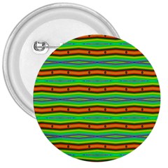 Bright Green Orange Lines Stripes 3  Buttons by BrightVibesDesign