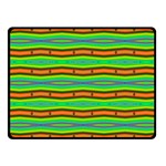 Bright Green Orange Lines Stripes Fleece Blanket (Small) 50 x40  Blanket Front