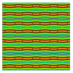 Bright Green Orange Lines Stripes Large Satin Scarf (square)