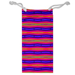 Bright Pink Purple Lines Stripes Jewelry Bags by BrightVibesDesign