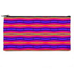 Bright Pink Purple Lines Stripes Pencil Cases by BrightVibesDesign