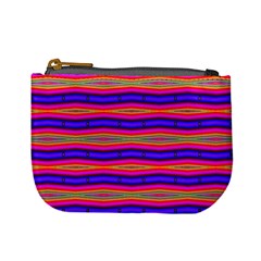 Bright Pink Purple Lines Stripes Mini Coin Purses by BrightVibesDesign