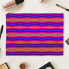 Bright Pink Purple Lines Stripes Cosmetic Bag (xl) by BrightVibesDesign