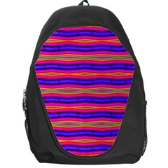 Bright Pink Purple Lines Stripes Backpack Bag by BrightVibesDesign