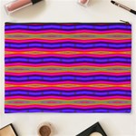 Bright Pink Purple Lines Stripes Cosmetic Bag (XXXL)  Back