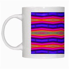 Bright Pink Purple Lines Stripes White Mugs by BrightVibesDesign