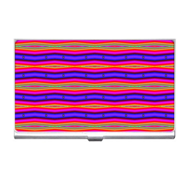 Bright Pink Purple Lines Stripes Business Card Holders