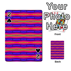 Bright Pink Purple Lines Stripes Playing Cards 54 Designs  by BrightVibesDesign