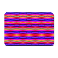 Bright Pink Purple Lines Stripes Small Doormat  by BrightVibesDesign