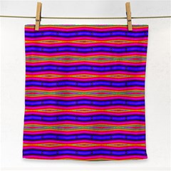 Bright Pink Purple Lines Stripes Face Towel by BrightVibesDesign