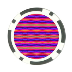 Bright Pink Purple Lines Stripes Poker Chip Card Guards (10 Pack)  by BrightVibesDesign