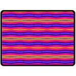 Bright Pink Purple Lines Stripes Fleece Blanket (Large)  80 x60  Blanket Front