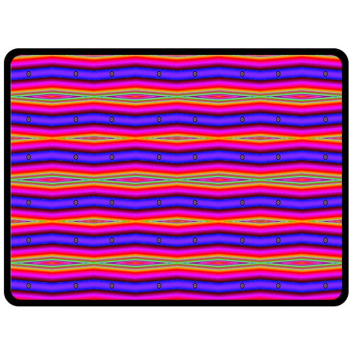 Bright Pink Purple Lines Stripes Fleece Blanket (Large) 