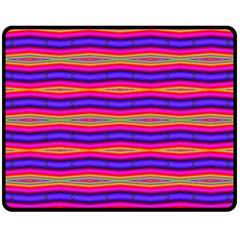 Bright Pink Purple Lines Stripes Fleece Blanket (medium) 