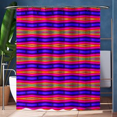 Bright Pink Purple Lines Stripes Shower Curtain 60  X 72  (medium) 