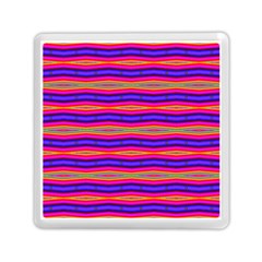 Bright Pink Purple Lines Stripes Memory Card Reader (square) 