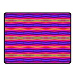 Bright Pink Purple Lines Stripes Double Sided Fleece Blanket (Small)  45 x34  Blanket Front